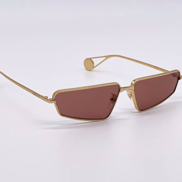 Sale! New Gucci Women\'s 63mm Brown and Gold Sunglasses!